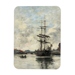 Ímã Navio no Touques Eugene Boudin (Francês, 1824-189
