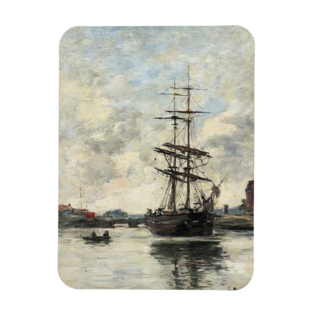 Ímã Navio no Touques Eugene Boudin (Francês, 1824-189 (Vertical)