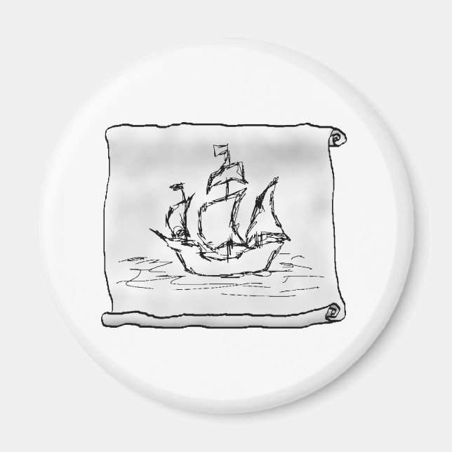 Imã Navio pirata. (Frente)