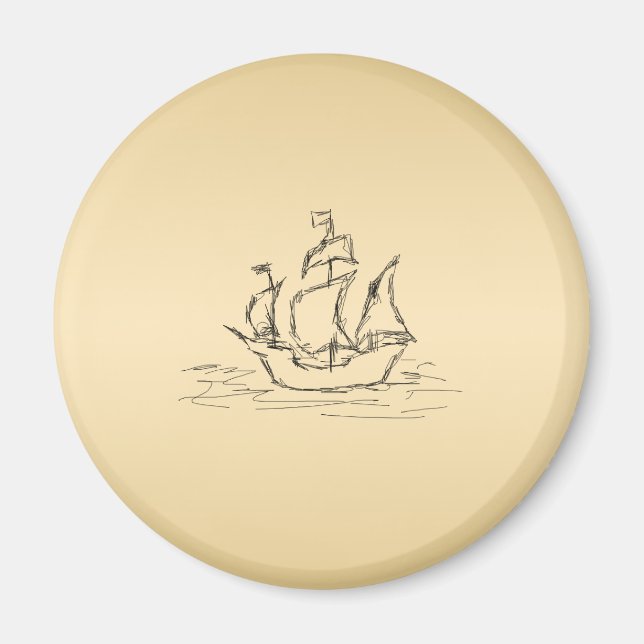 Imã Navio pirata. (Frente)