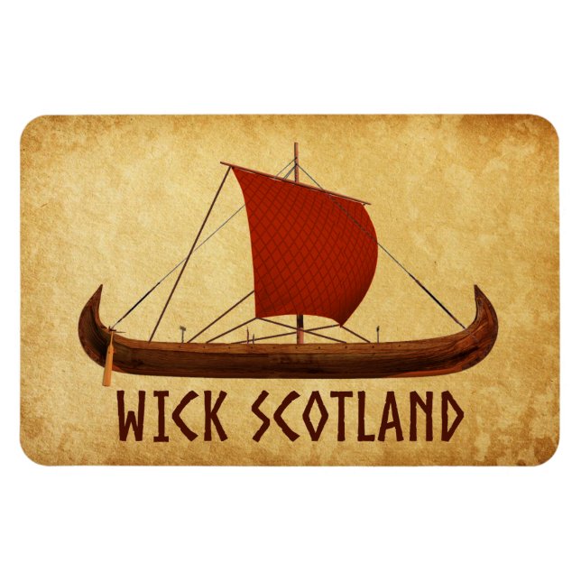 Ímã Navio Viking Wick Escócia (Horizontal)