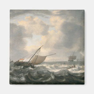 Imã Navios em um mar picado