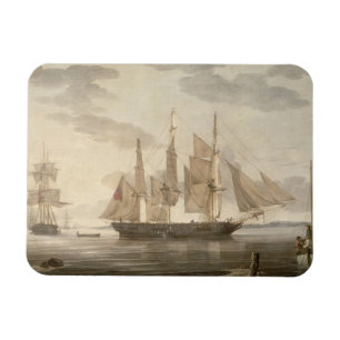 Ímã Navios no porto, 1805 (óleo em canvas)
