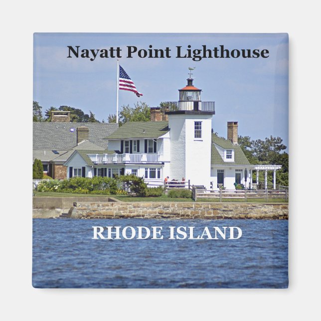 Imã Nayatt Point Lighthouse, Rhode Island Magnet (Frente)