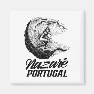 Imã Nazaré Portugal Surfe Surfista Onda de Surf