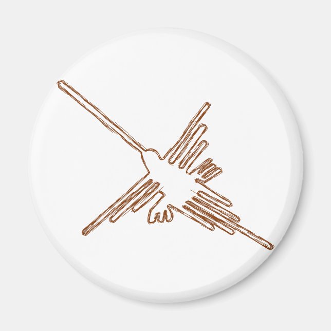Imã Nazca Lines Hummingbird Sketch (Frente)