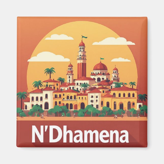 Imã N'Djamena Capital do Chade Presente de Viagem 🗺️ (Frente)