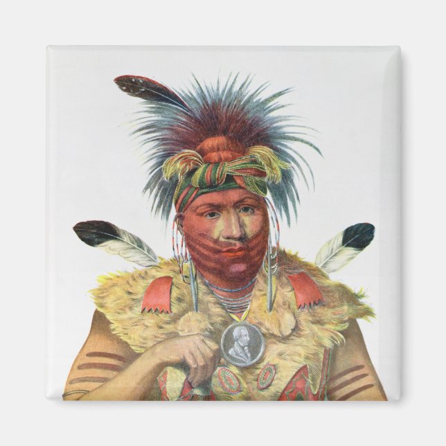 Imã Ne-Sou-A-Quoit, um Chefe de Raposa (Frente)