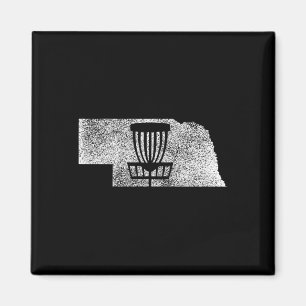 Imã Nebraska Disc Golf Estado Com Cesto Gr Distressed