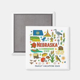 Imã Nebraska Family Trip Keepsake Custom