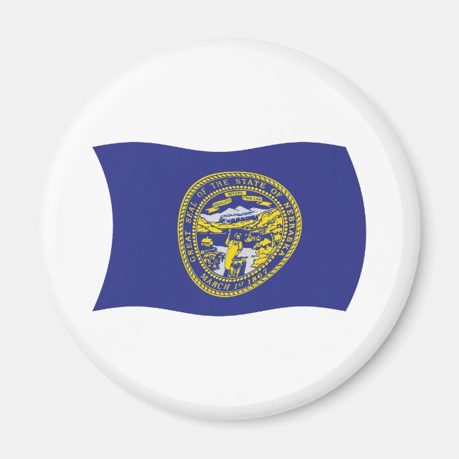 Imã Nebraska Flag Magnet (Frente)