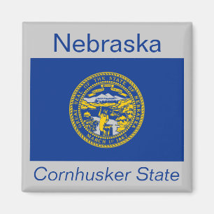 Imã Nebraska Flag Magnet