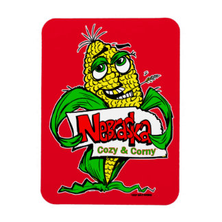 Ímã Nebraska Funny Cartoon Corn Cob