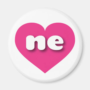 Imã Nebraska Hot Pink Heart - Amor