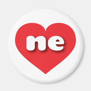 Imã Nebraska Red Heart - Eu amo um