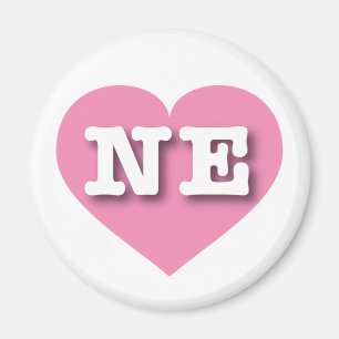 Imã Nebraska Solid Pink Heart - Big Love