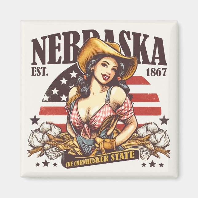 Imã Nebraska The Cornhusker State (Frente)