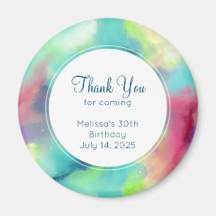 Imã Nebulosa do Espaço Verde Moderno e Vermelho