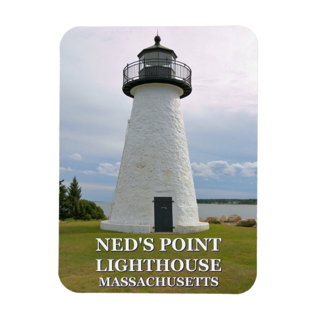 Ímã Ned's Point Lighthouse, Massachusetts Photo Magnet (Vertical)