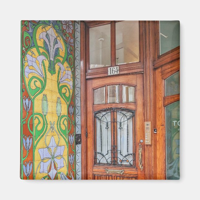 Imã Neerlandês Art Nouveau Door Magnet (Frente)