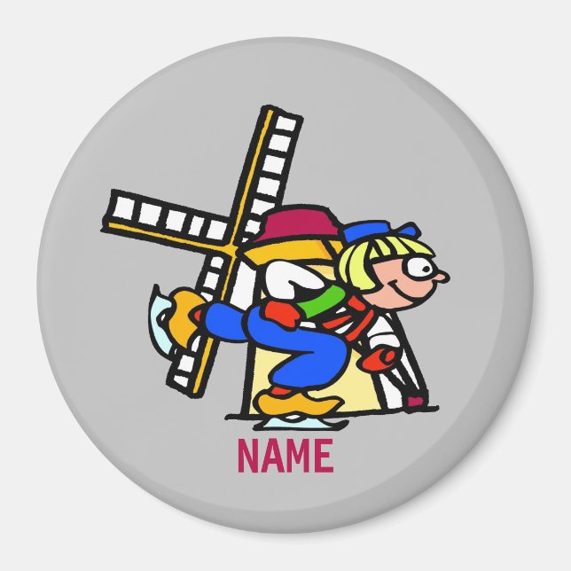 Imã Neerlandês Ice Skating, adicione nomes (Frente)