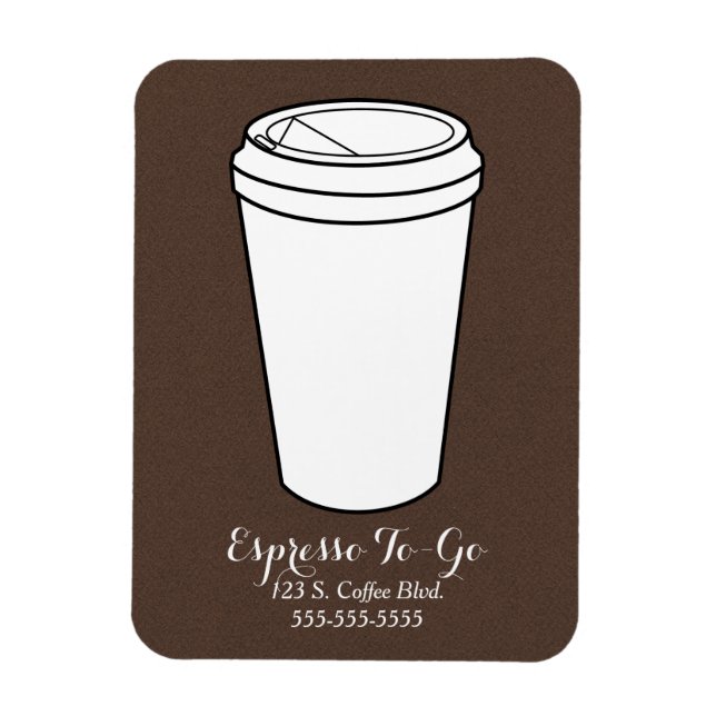 Ímã Negócio de Espresso Para Levar flanela marrom fals (Vertical)