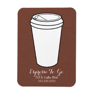 Ímã Negócio de espresso para viagem ferrugem flanela f