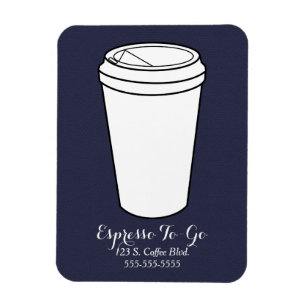 Ímã Negócio de espresso para viagem flanela falsa à me