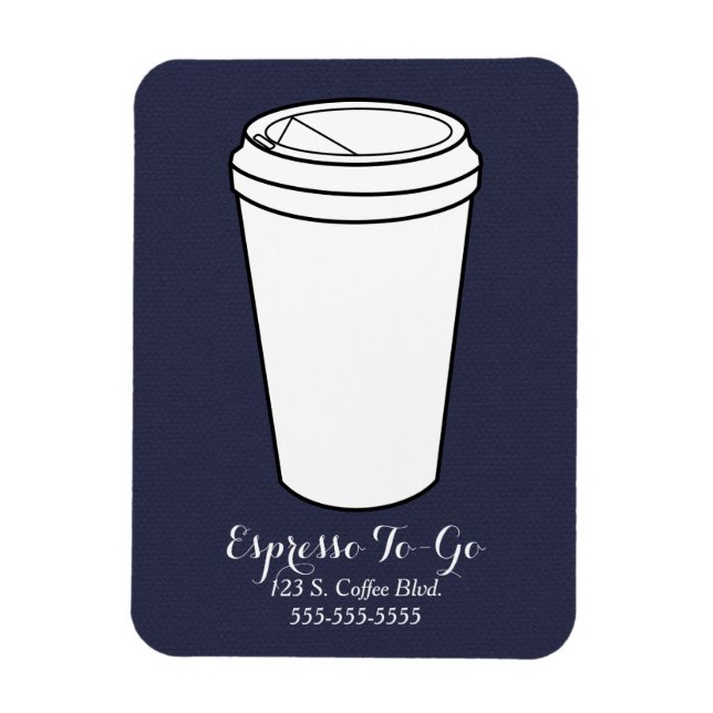 Ímã Negócio de espresso para viagem flanela falsa à me (Vertical)