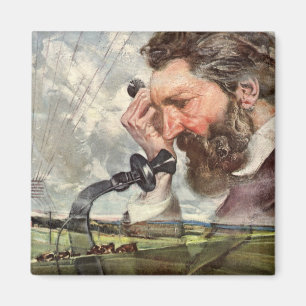 Imã Negócio do vintage, telefone de Alexander Graham