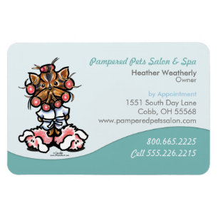 Ímã Negócio Seafoam dos termas do animal de estimaç