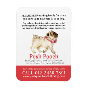 Ímã Negócios de serviços de passeio de cachorros fof