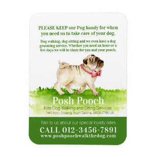 Ímã Negócios de serviços de passeio de cachorros fof