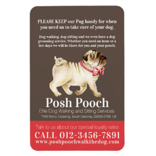 Ímã Negócios de serviços de passeio de cachorros fof