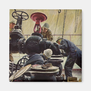 Imã Negócios Vintage, Plataforma de Petróleo no Oceano
