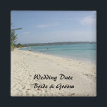 Imã Negril, Jamaica Wedding Magnet<br><div class="desc">Levado na praia em Negril,  Jamaica,  isto é perfeito para um favor ou apenas um belo presente para a festa Bridal. Para personalizar,  clique no botão PERSONALIZAR TI nesta página e você pode adicionar a data e os nomes dos casais</div>