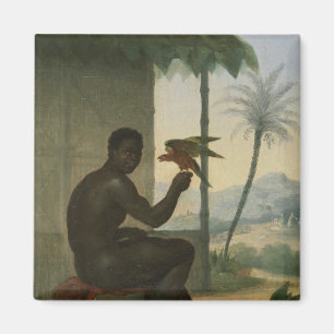 Imã Negro brasileiro com pássaro tropical