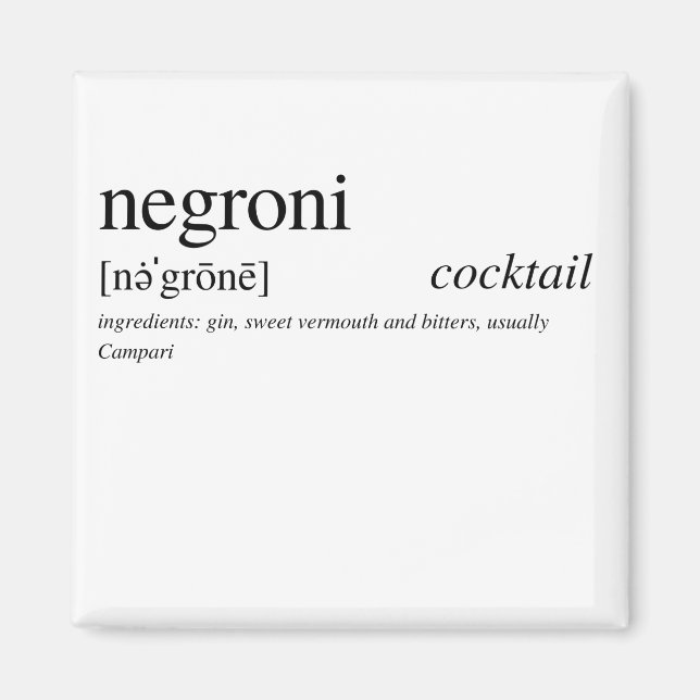 Imã Negroni - O cocktail favorito da Itália (Frente)