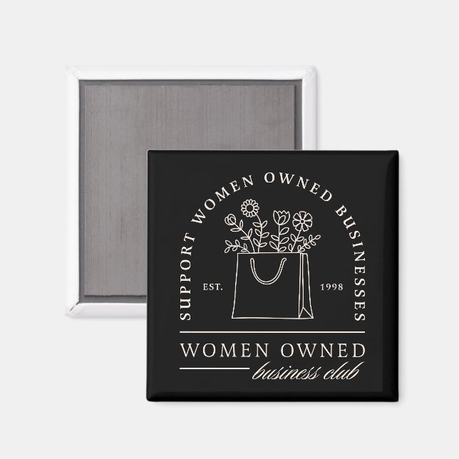 Imã Negros de apoio ao clube empresarial de mulheres (Front/Back)