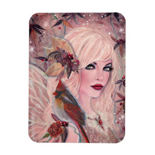 Ímã Neira Fairy com Cardeal por Renee Lavoie