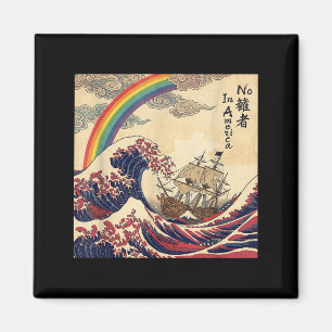 Imã Nenhum Rei na América Japonesa Ukiyo-e Arco-íris L