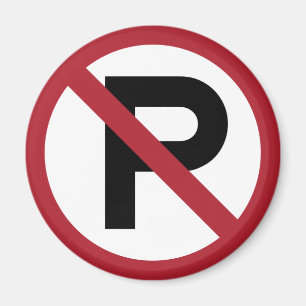 Imã Nenhum sinal do símbolo do estacionamento