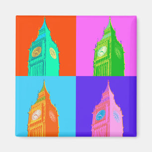 Imã Néon Big Ben do pop art
