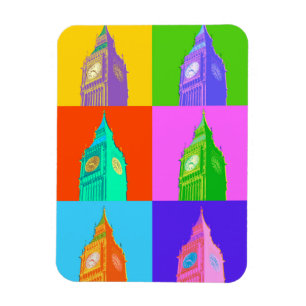 Ímã Néon Big Ben do pop art