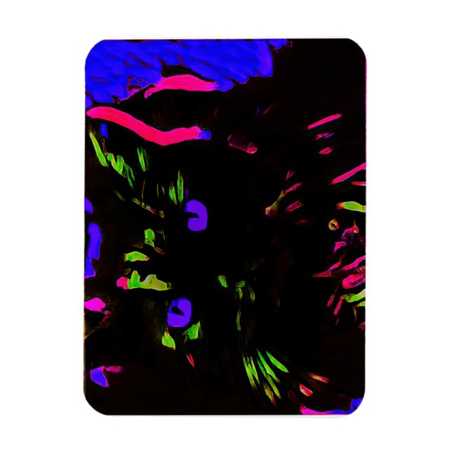 Ímã Neon Black Cat com olhos brilhantes (Vertical)