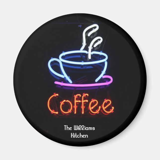 Imã Neon Coffee Sinal Magnet (Frente)