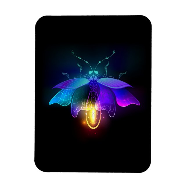 Ímã Neon Firefly a preto (Vertical)