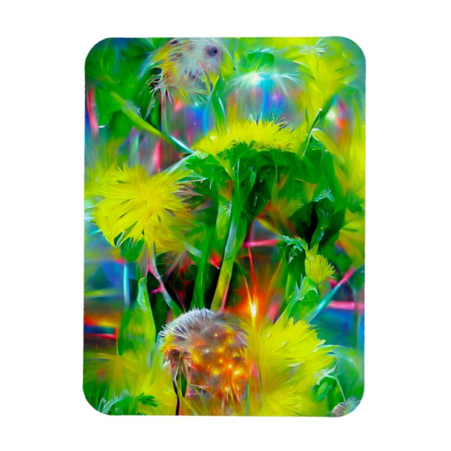 Ímã Neon Glow Dandelions no Dream Garden (Vertical)