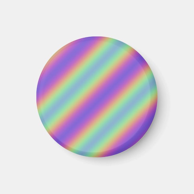 Imã Neon Glow Rainbow Stripe Magnet (Frente)