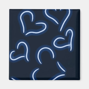 Imã Neon Hearts Blue